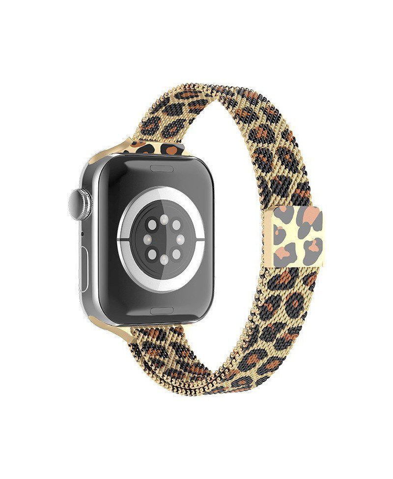 Leopard Gold Aurora Slim Milanese Band for Apple Watch