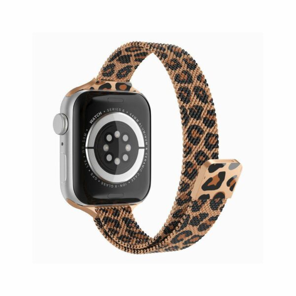 Leopard Rose Gold Aurora Slim Milanese Band for Apple Watch