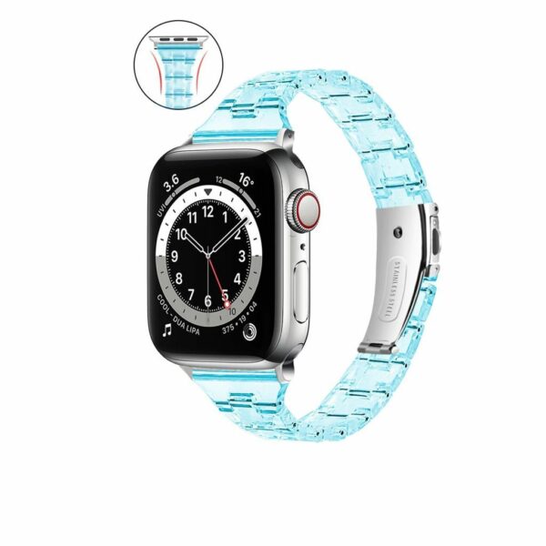 Light Blue Slim Transparent Resin Band for Apple Watch