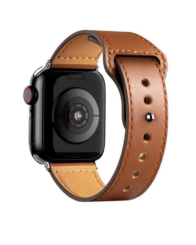 Light Brown Lincoln Leather Band for Apple Watch