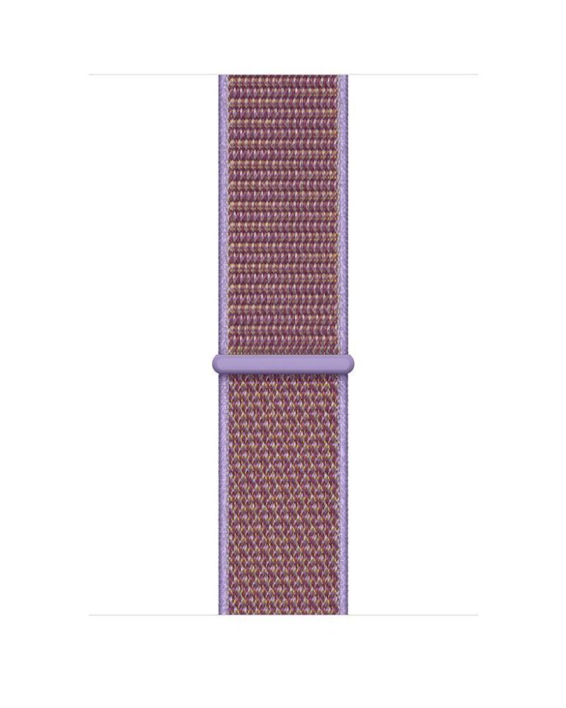 Lilac woven nylon Sport Loop band for Apple Watch with hook-and-loop closure