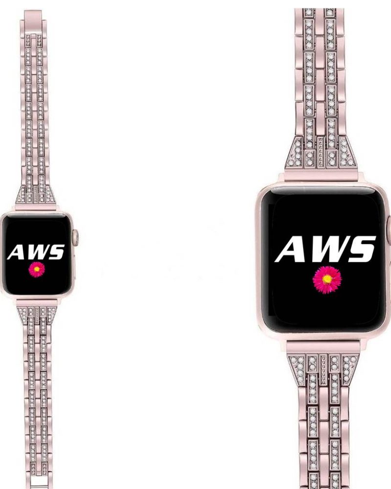 Manhattan Bracelet Rose Pink Stainless Steel Band for Apple Watch - Image 3