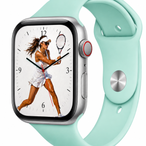 Model wearing Marine Green Sport Band for Apple Watch Apple Watch band