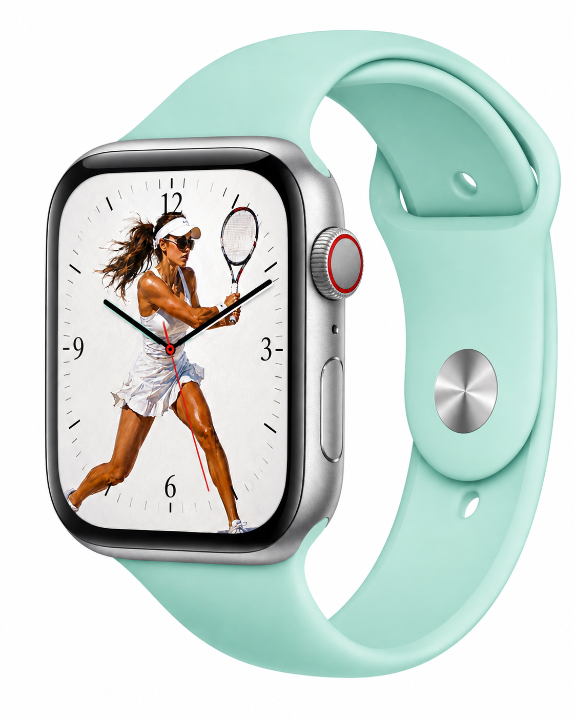Model wearing Marine Green Sport Band for Apple Watch Apple Watch band