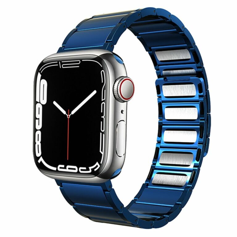 Maximus Stainless Steel Band for Apple Watch in Blue Apple