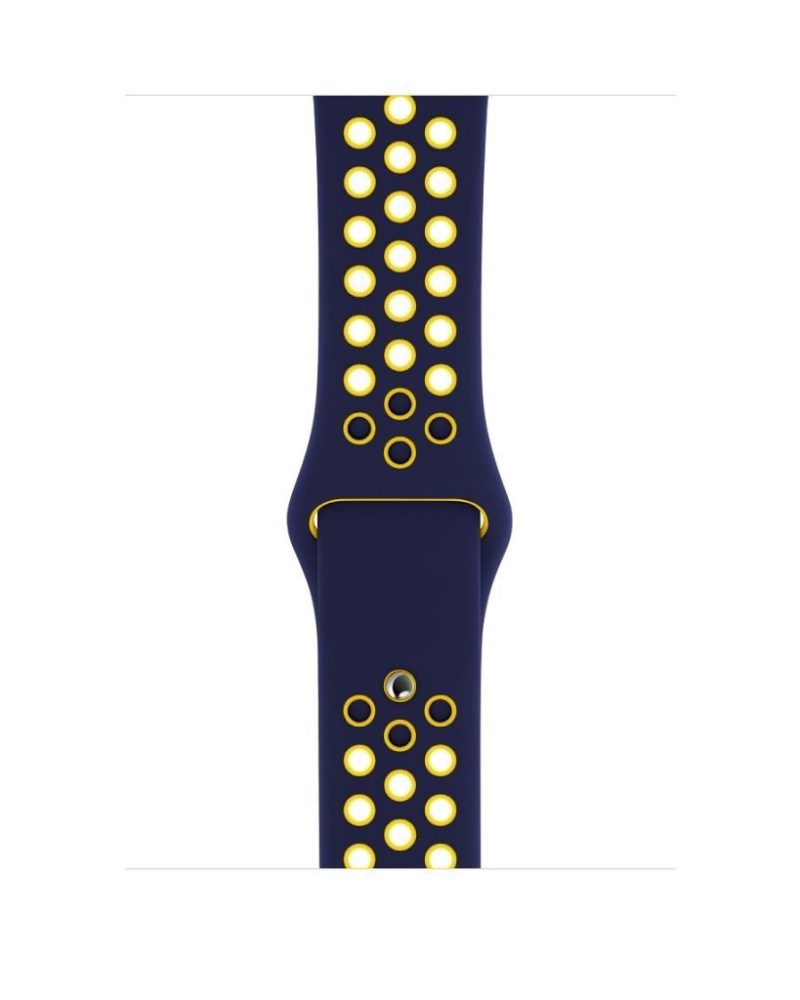 Midnight Blue/Yellow Sport Band Active for Apple Watch - Image 3