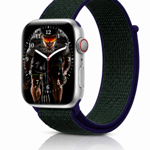 Model wearing Midnight Fog Sport Loop For Apple Watch Apple Watch band