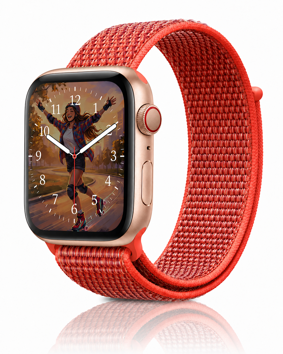Model wearing Nectarine Sport Loop For Apple Watch Apple Watch band