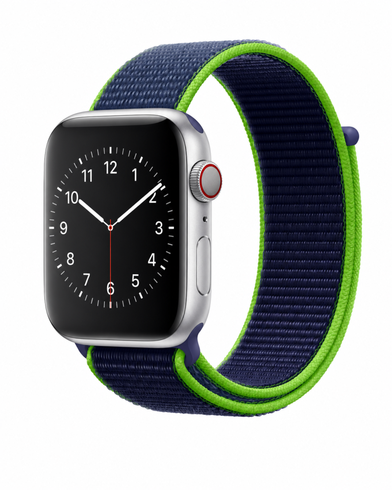 Model wearing Neon Lime Sport Loop For Apple Watch Apple Watch band
