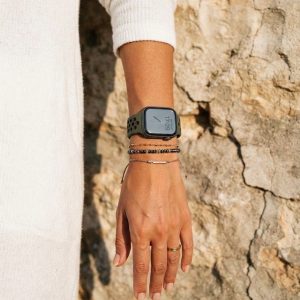 Model wearing Oliver Flak/Black Sport Band Active for Apple Watch Apple Watch band