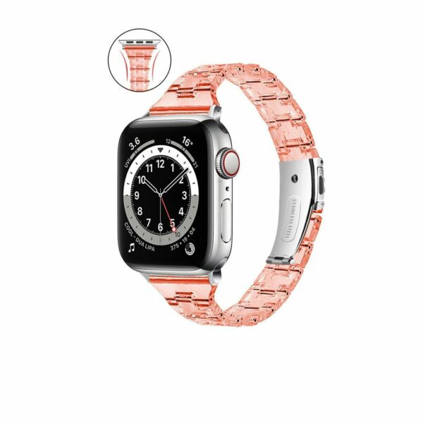 Orange Slim Transparent Resin Band for Apple Watch