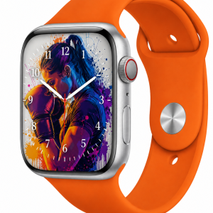 Model wearing Orange Sport Band for Apple Watch Apple Watch band