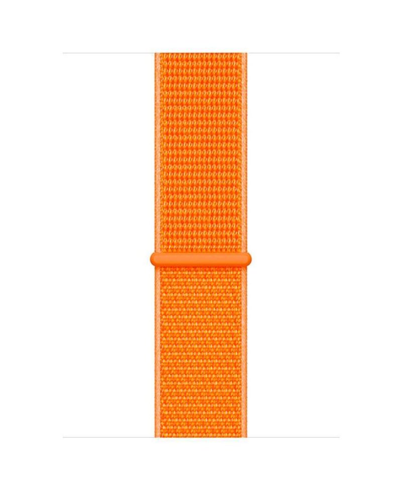 Bright papaya orange woven nylon Sport Loop band for Apple Watch