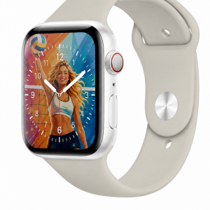 Model wearing Pebble Sport Band for Apple Watch Apple Watch band