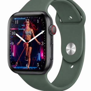 Model wearing Pine Green Sport Band for Apple Watch Apple Watch band