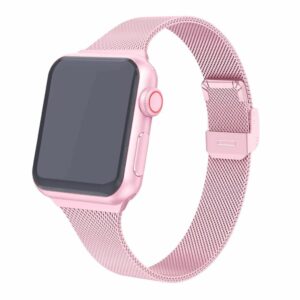 Pink Geneva Slim Milanese Band for Apple Watch