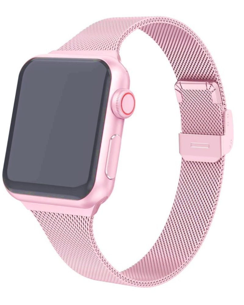 Pink Geneva Slim Milanese Band for Apple Watch
