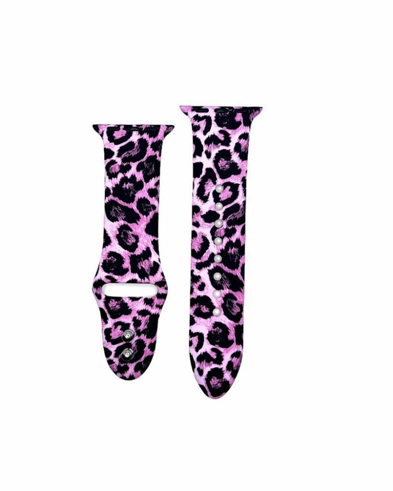 Pink Leopard Printed Sport Band for Apple Watch