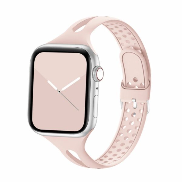 Pink Sand Slim Silicone Band for Apple Watch