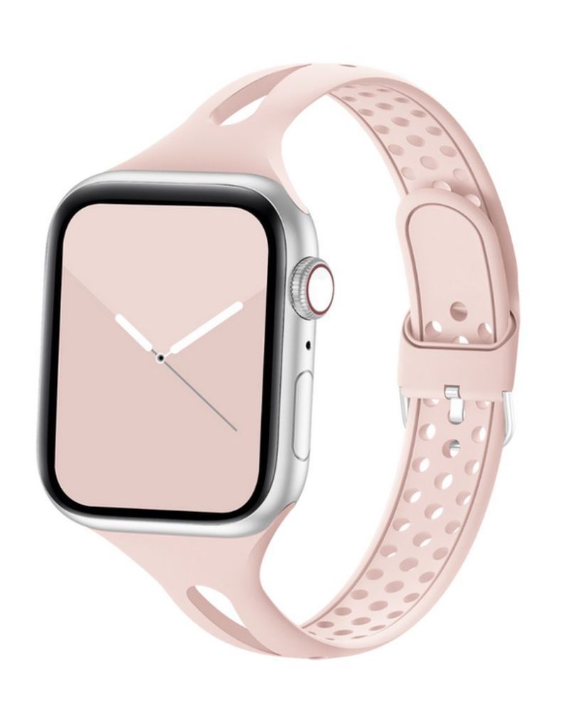 Pink Sand Slim Silicone Band for Apple Watch