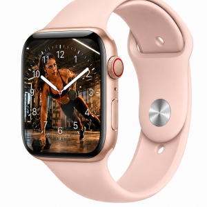 Model wearing Pink Sand Sport Band for Apple Watch Apple Watch band