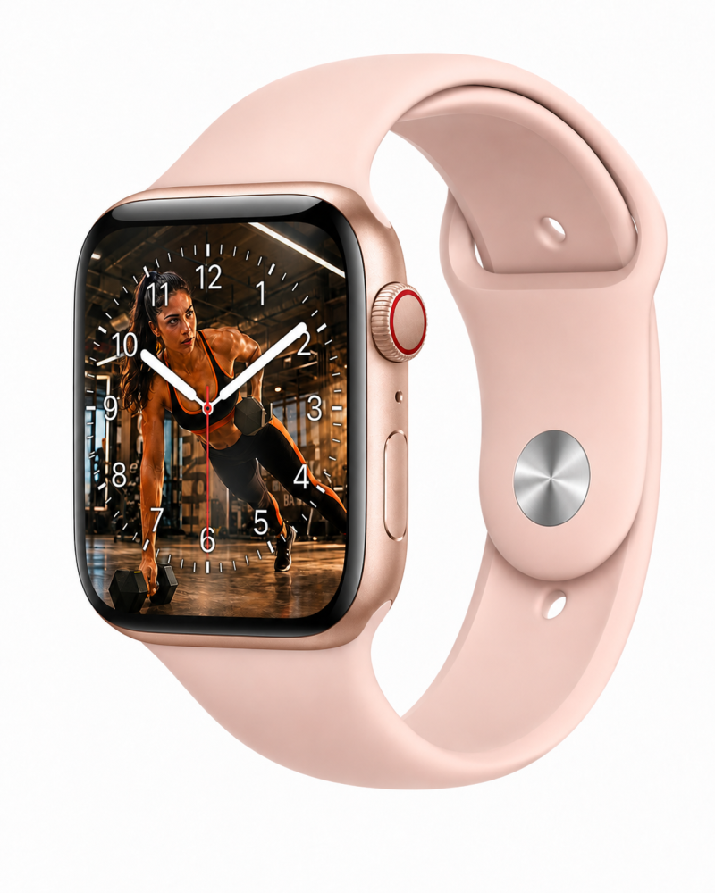 Model wearing Pink Sand Sport Band for Apple Watch Apple Watch band