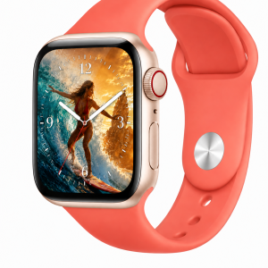 Model wearing Pink Sport Band for Apple Watch Apple Watch band