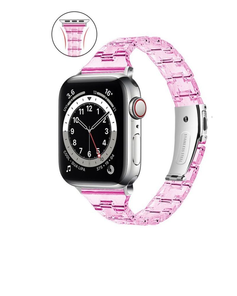 Purple Slim Transparent Resin Band for Apple Watch