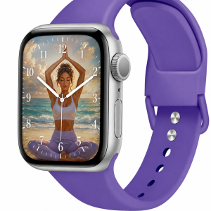 Model wearing Purple Sport Band for Apple Watch Apple Watch band