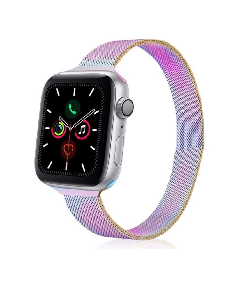 Rainbow Aurora Slim Milanese Band for Apple Watch