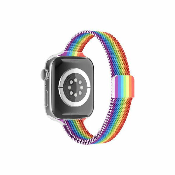 Rainbow Pride Aurora Slim Milanese Band for Apple Watch