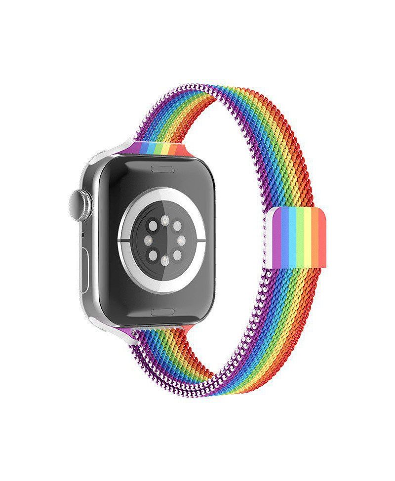 Rainbow Pride Aurora Slim Milanese Band for Apple Watch