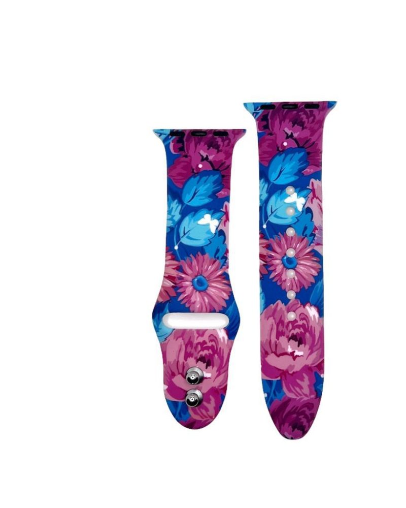 Red Blossum Printed Sport Band for Apple Watch