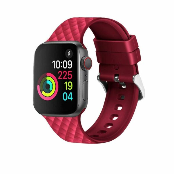 Red Messina Silicone Band for Apple Watch