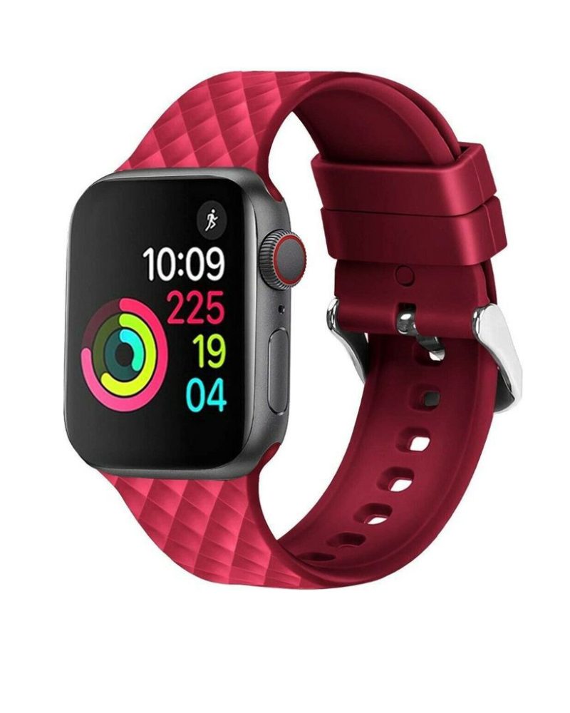 Red Messina Silicone Band for Apple Watch