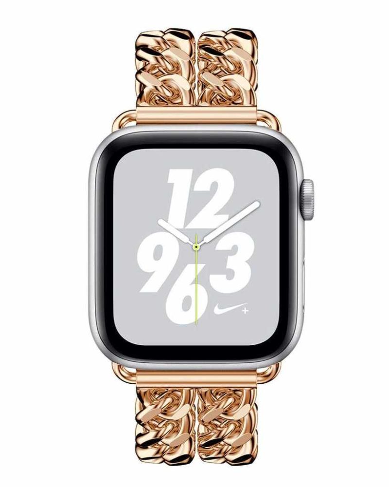 Rose Gold Bracelet Chain Stainless Steel Band for Apple Watch - Image 4