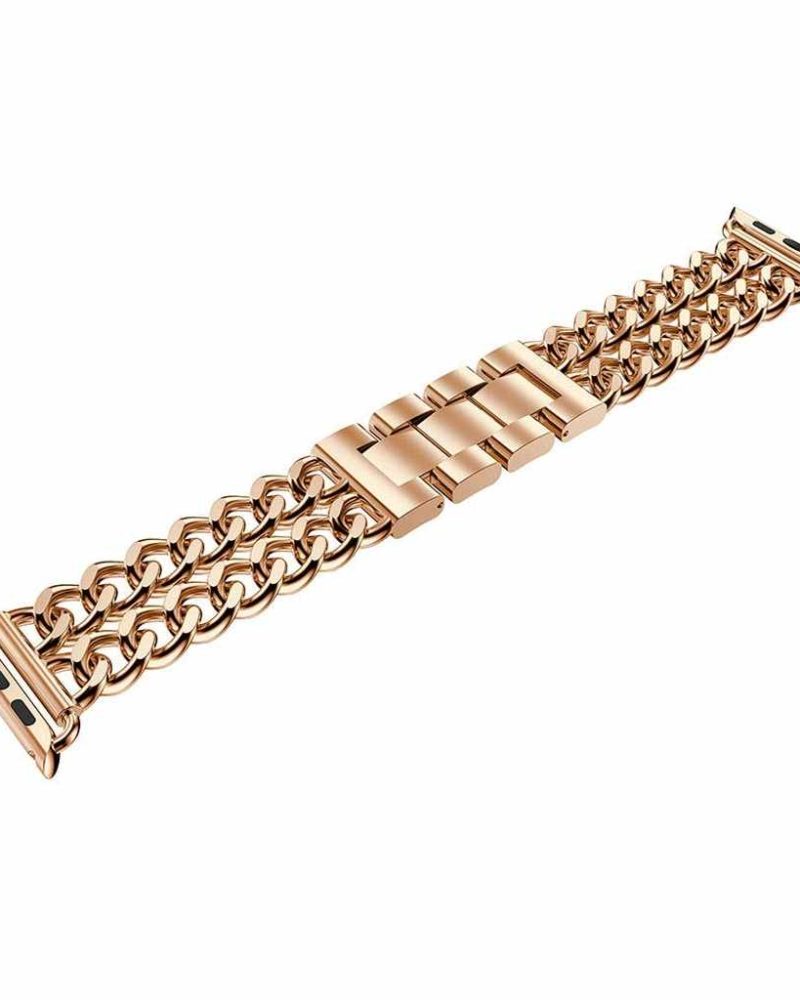 Rose Gold Bracelet Chain Stainless Steel Band for Apple Watch - Image 5
