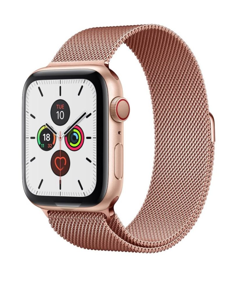 Rose Gold stainless steel Milanese Loop mesh band for Apple Watch