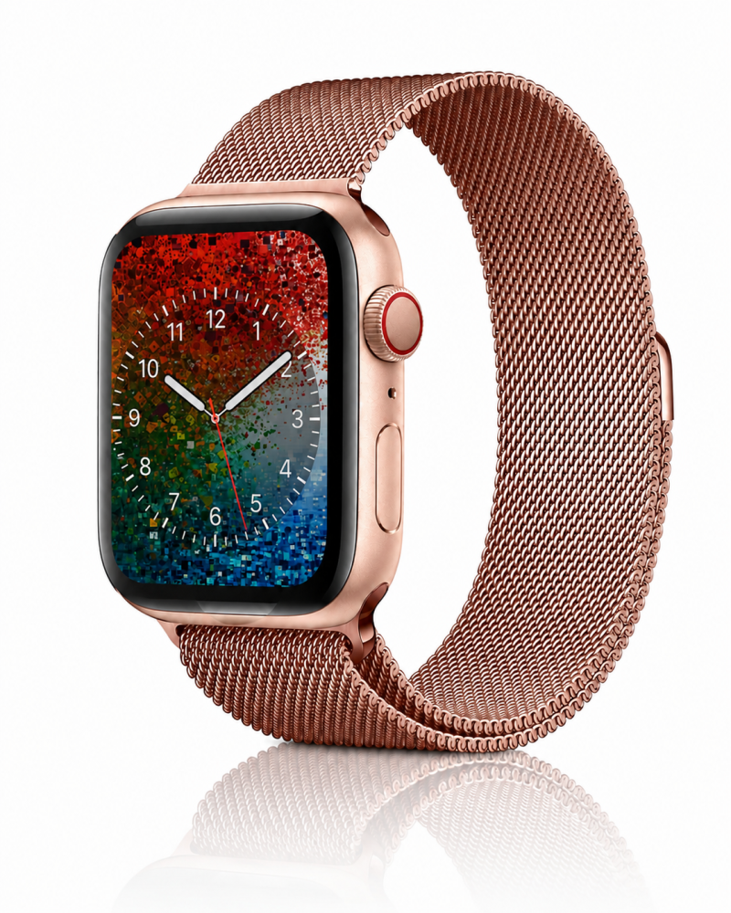 Model wearing Rose Gold Milanese Loop for Apple Watch Apple Watch band