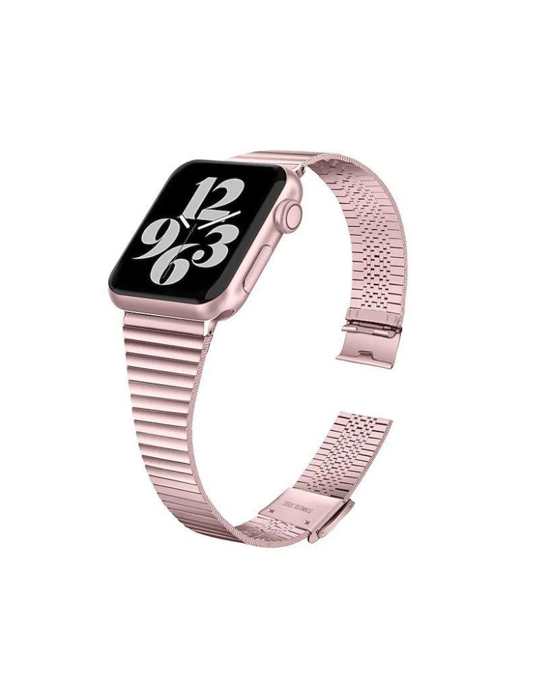 Rose Pink Havana Stainless Steel Band for Apple Watch