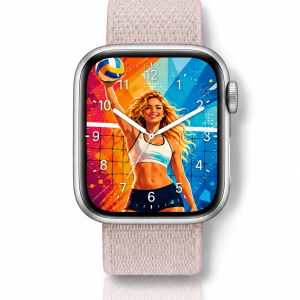 Model wearing Rose Pink Sport Loop For Apple Watch Apple Watch band