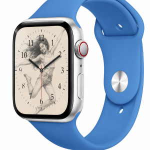 Model wearing Royal Blue Sport Band for Apple Watch Apple Watch band