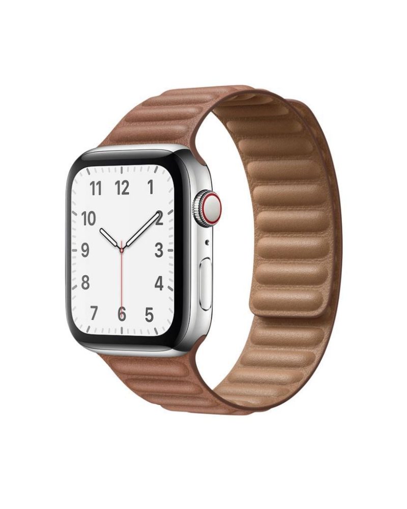 Saddle Brown Leather Link Band for Apple Watch