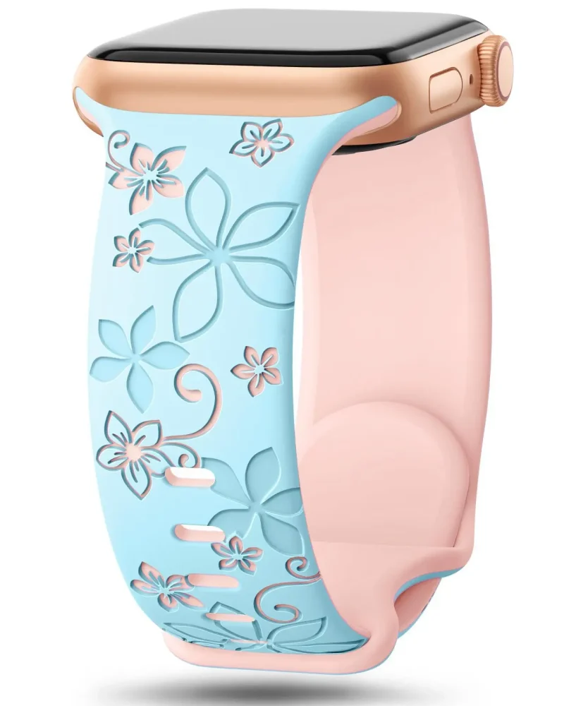 Sakura Sport Band for Apple Watch - Light Blue Pink
