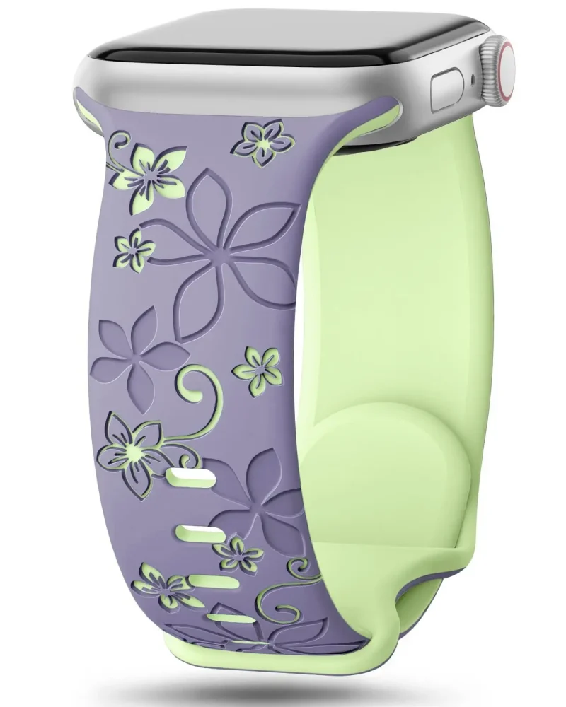 Sakura Sport Band for Apple Watch - Purple Light Green