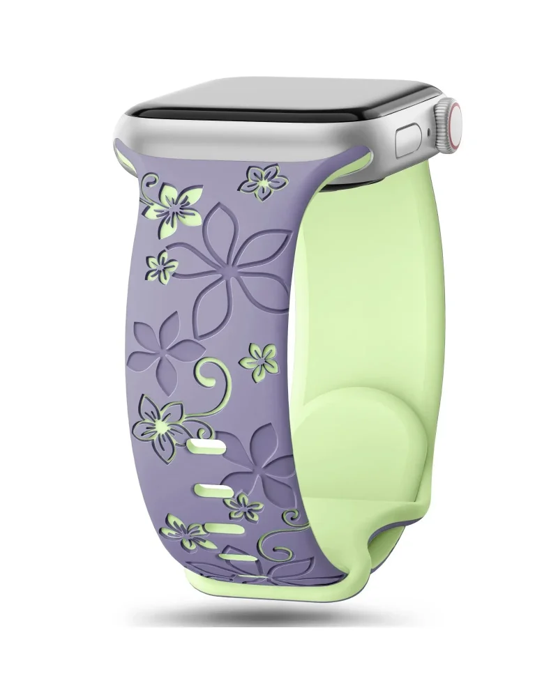 Sakura Sport Band for Apple Watch - Purple Light Green
