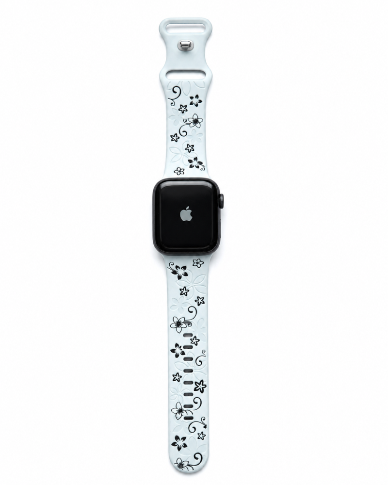 Alternative view of Sakura Sport Band for Apple Watch - White Black