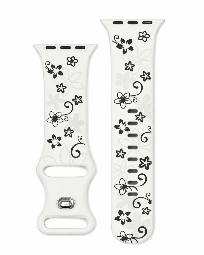 Sakura Sport Band for Apple Watch - White Black - Image 4