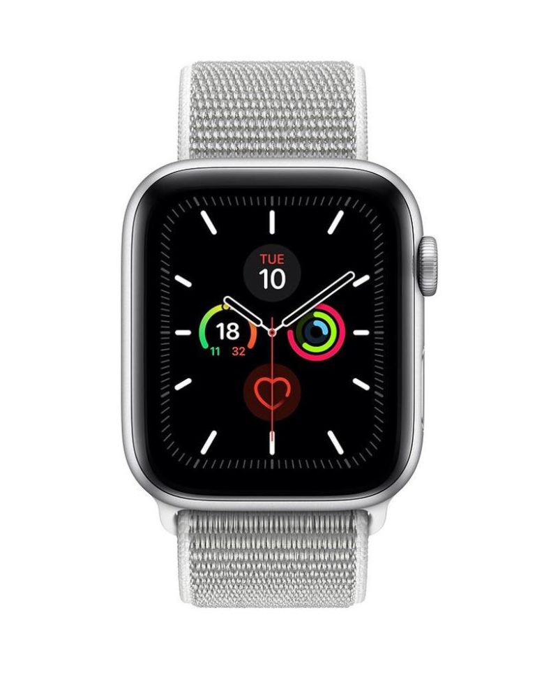 Seashell white woven nylon Sport Loop band for Apple Watch
