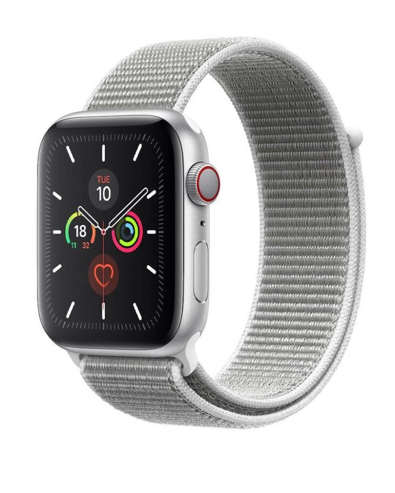 Seashell white woven nylon Sport Loop band for Apple Watch